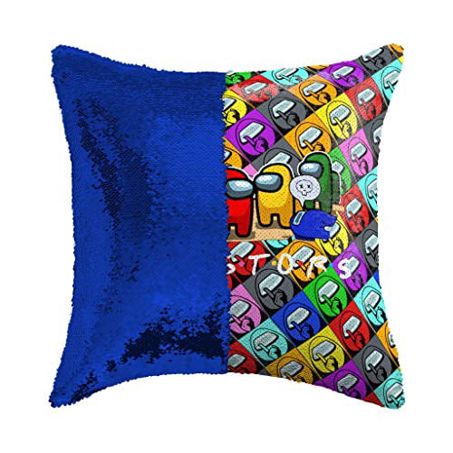 Personalised Pokemon Design Any Name Magic Reveal Blue Sequin Cushion Cover Gift